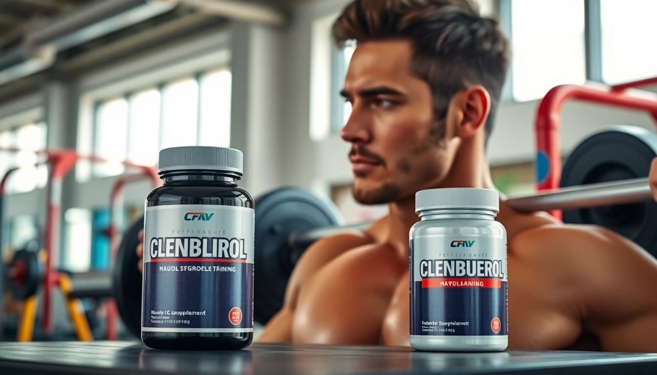 Clenbuterol kaufen für aktive Sportler in einem modernen Fitnessstudio.