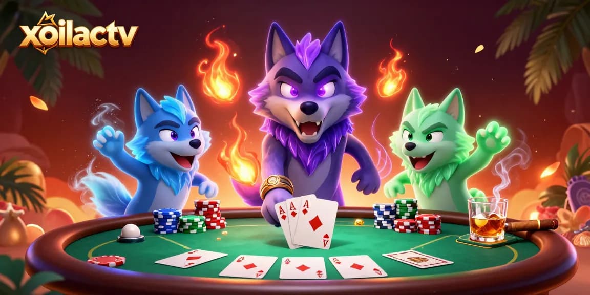 Experience thrilling poker action on xoilactv with ghostly wolves guiding your winning strategies.