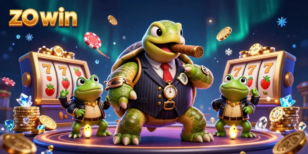 Experience winning moments and jackpots with zo win in a vibrant 3D casino scene.