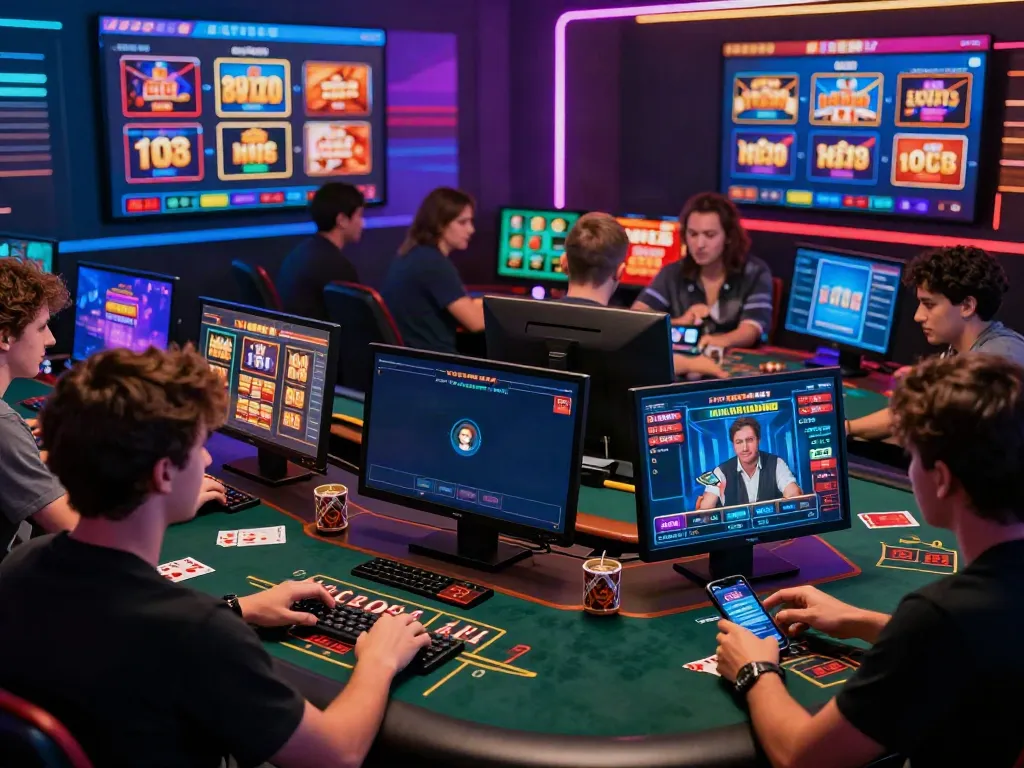 Online gaming community enjoying games on https://xo88.games/ with engaging visuals and vibrant excitement.