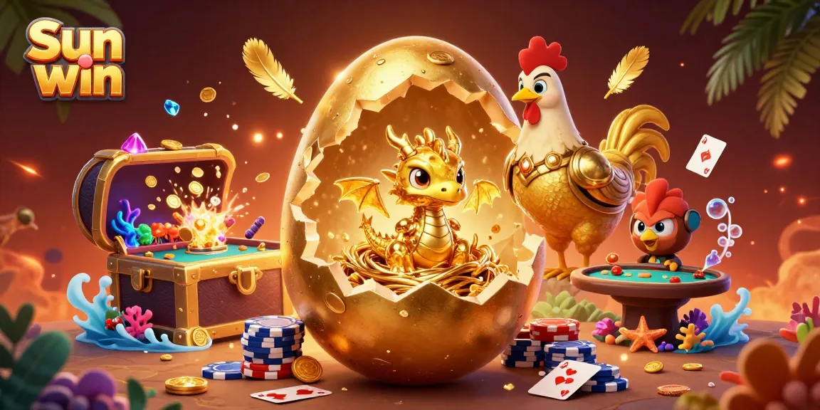 Engage in the excitement of Sun win with a stunning dragon at a vibrant casino scene.