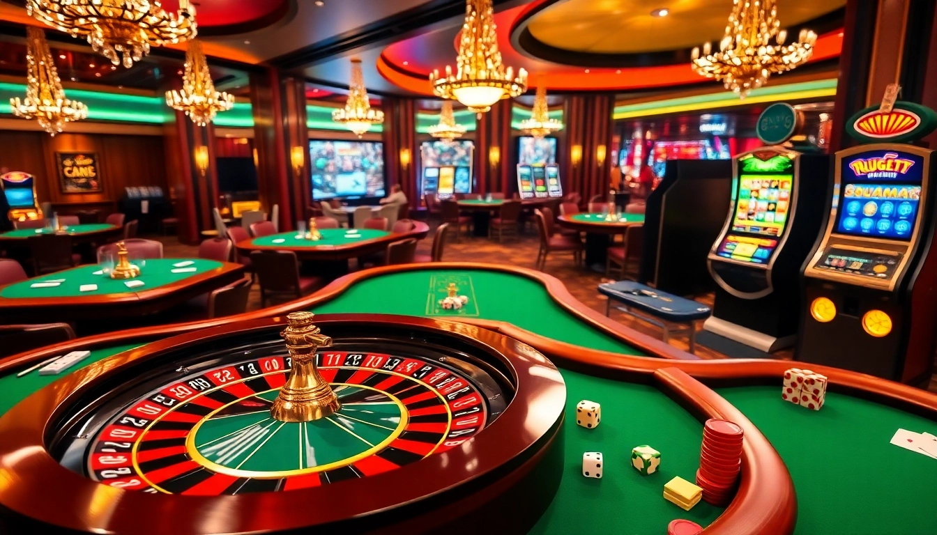 Experience high-stakes excitement at https://tg88.sale/ in this luxurious casino scene, featuring roulette and poker.