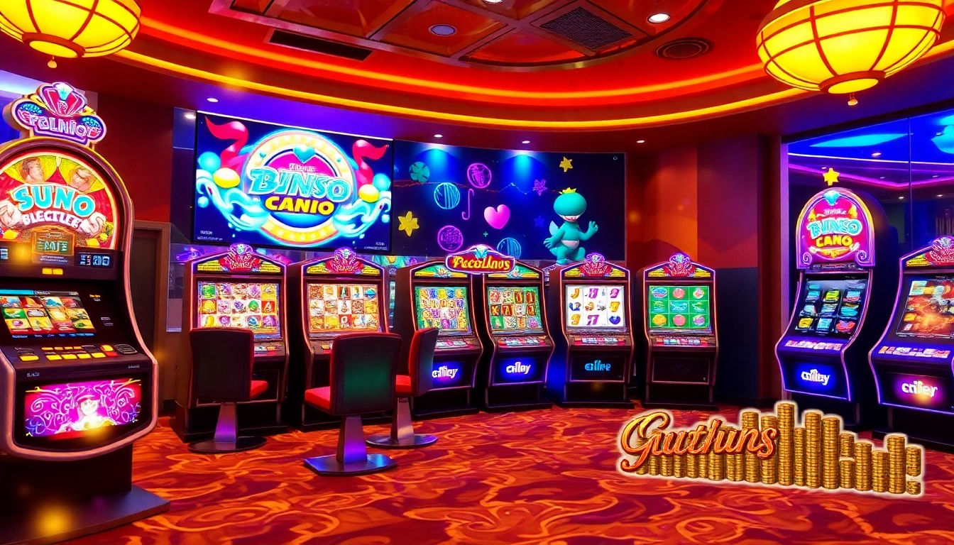 Erleben Sie spannendes Gameplay im Online Casino ohne Anmeldung - farbenfrohe Spielautomaten und Glückssymbole.