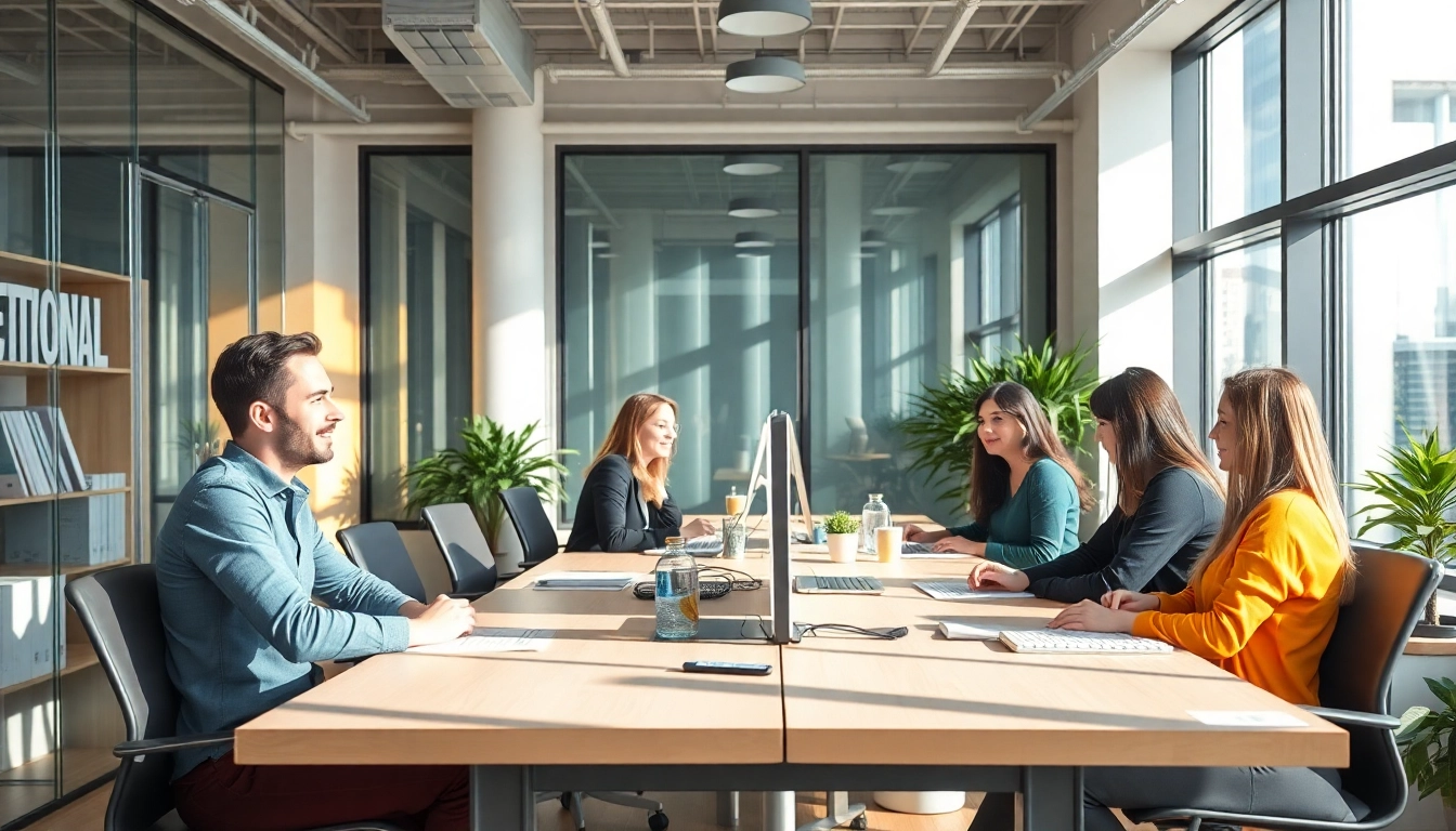 Durchsuchen von Stellenangebote am Arbeitsplatz mit aktueller Büroausstattung und freundlichen Mitarbeitern.