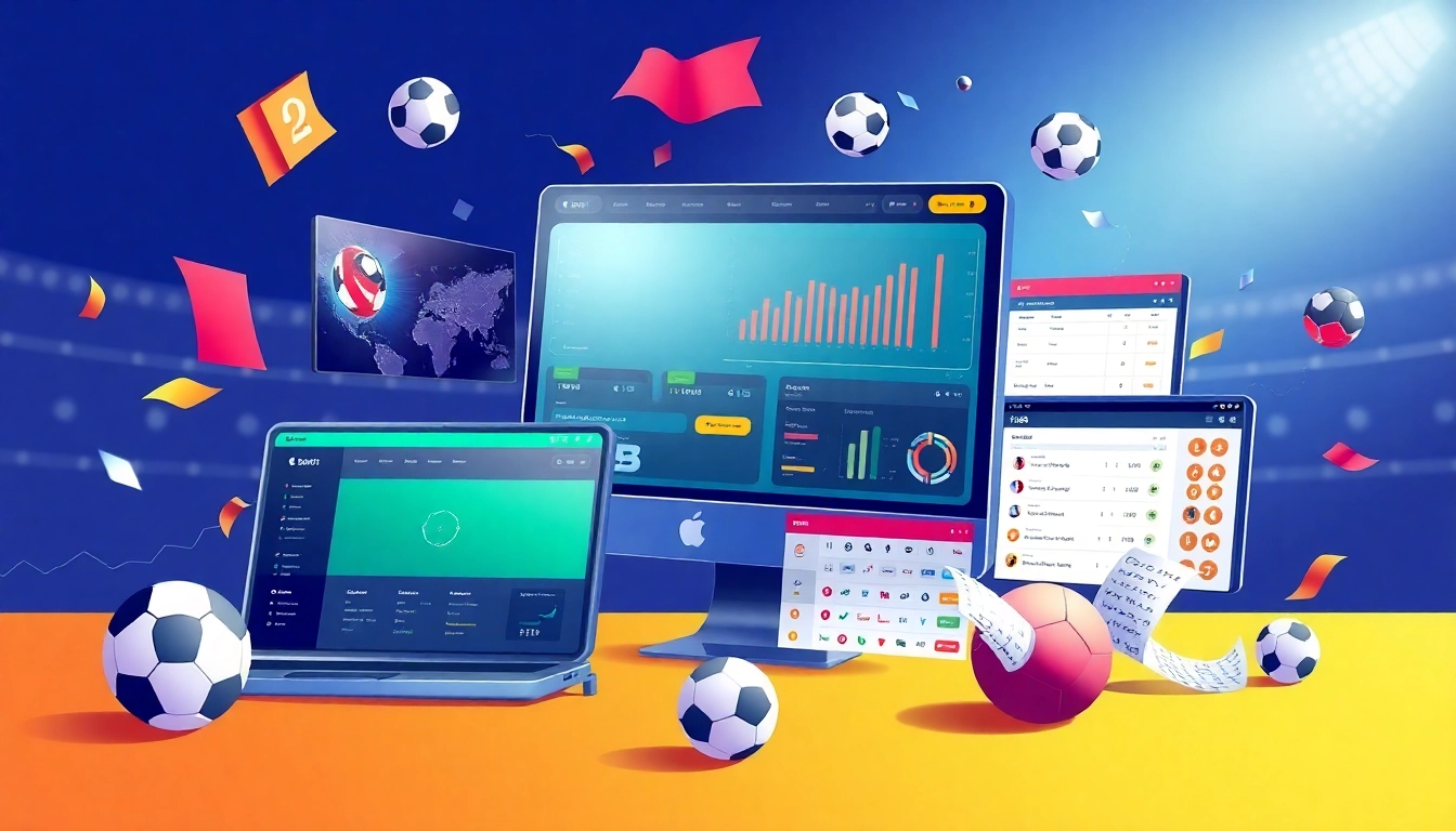 Discover gute online Bookies ohne Oasis through a vibrant illustration of diverse sports betting platforms and engaging interfaces.
