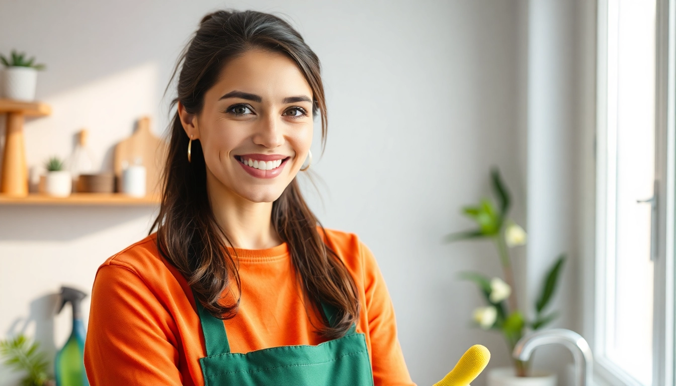 Hauswirtschaftskraft bei der Arbeit in Hameln, die für einen sauberen und einladenden Haushalt sorgt.