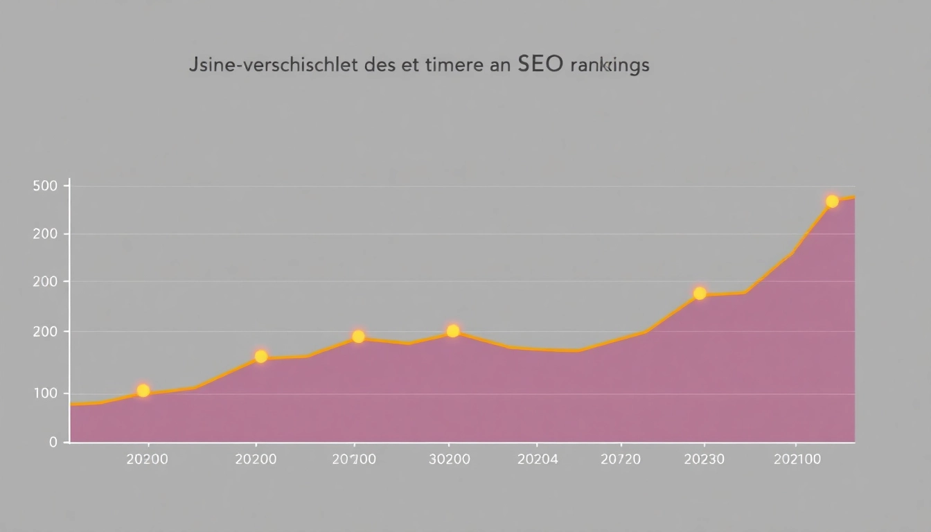 Visualisieren Sie die Entwicklung des SEO-Rankings mit einem informativen Diagramm, das Veränderungen im Zeitverlauf zeigt.
