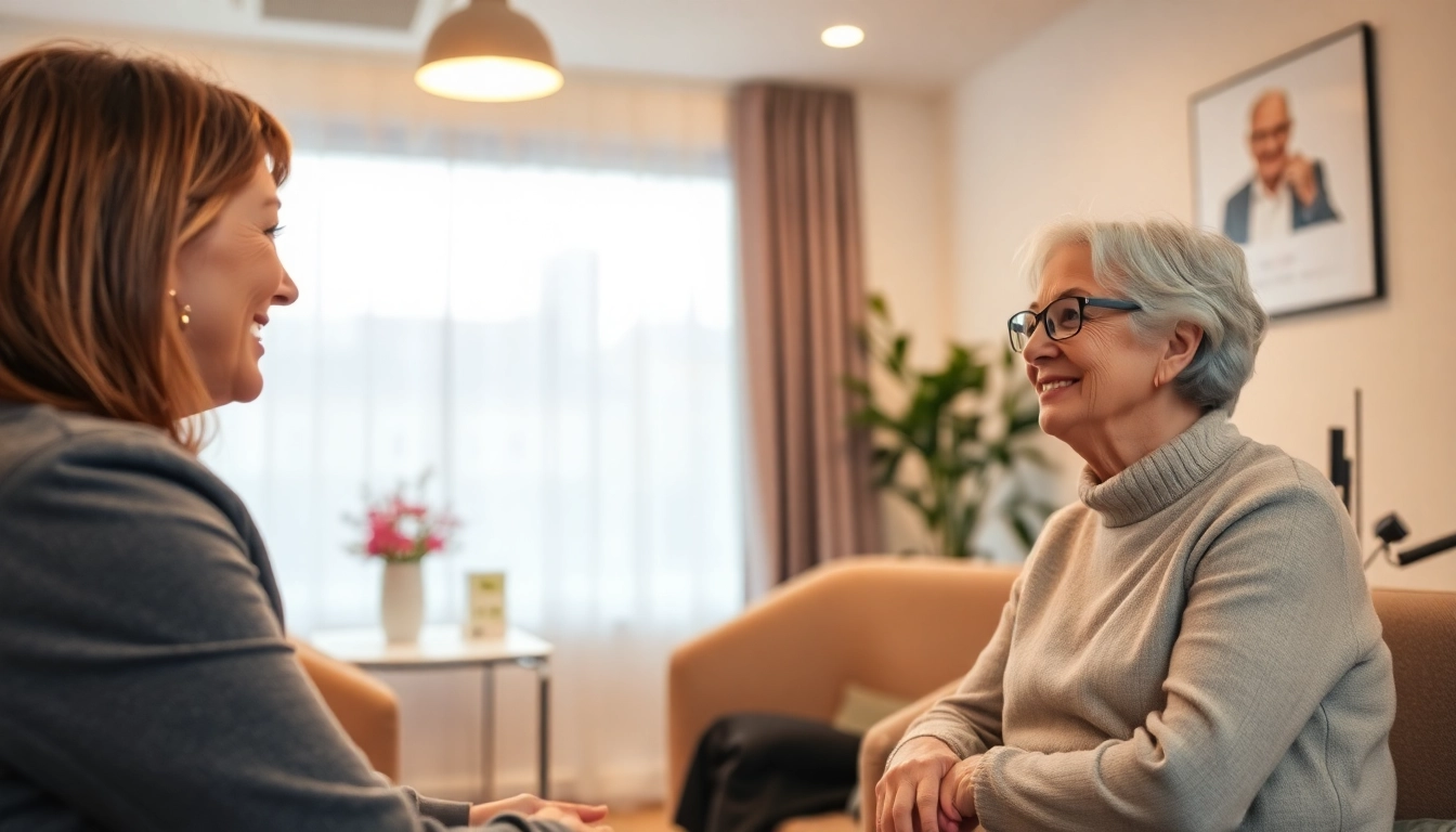 Professionelles pflegeberatung köln - Berater hilft Klient in freundlicher Atmosphäre.