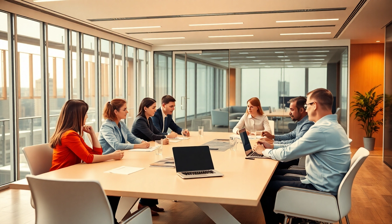 Fostering collaboration in Unternehmensberatung Hannover with professionals brainstorming strategies.