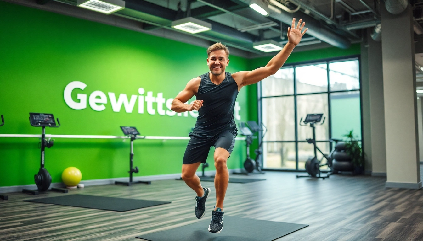 Motivierte Person trainiert im Fitnessstudio, um Gewichtsverlust zu erreichen und ein gesundes Leben zu führen.