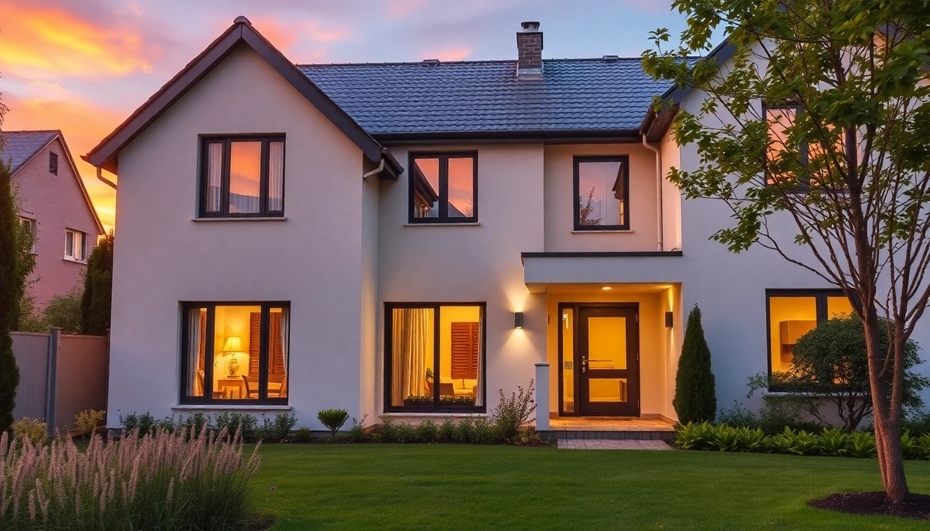 Fachmännisch renovierte Hausfassade als Beispiel für Hausrenovierung.