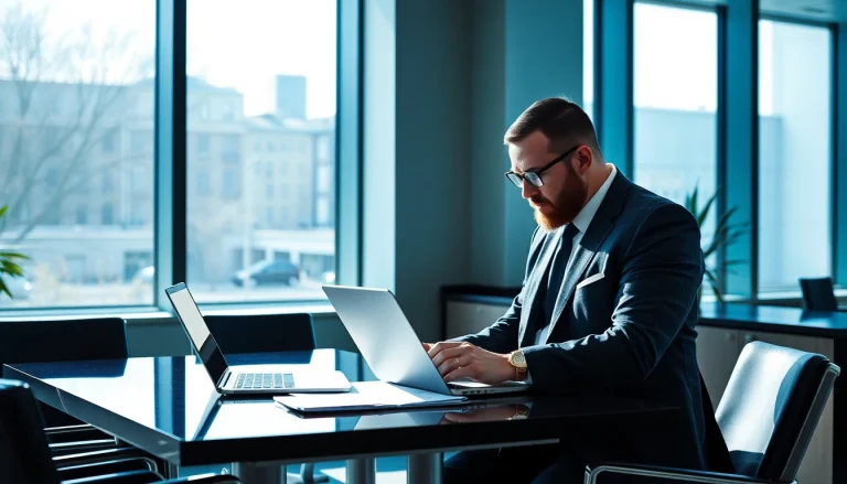 Headhunter Essen berät erfolgreich Klienten in einem modernen Büro.