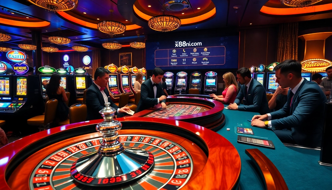 Experience the excitement of gambling with https://x88ni.com/ at a luxury casino table.