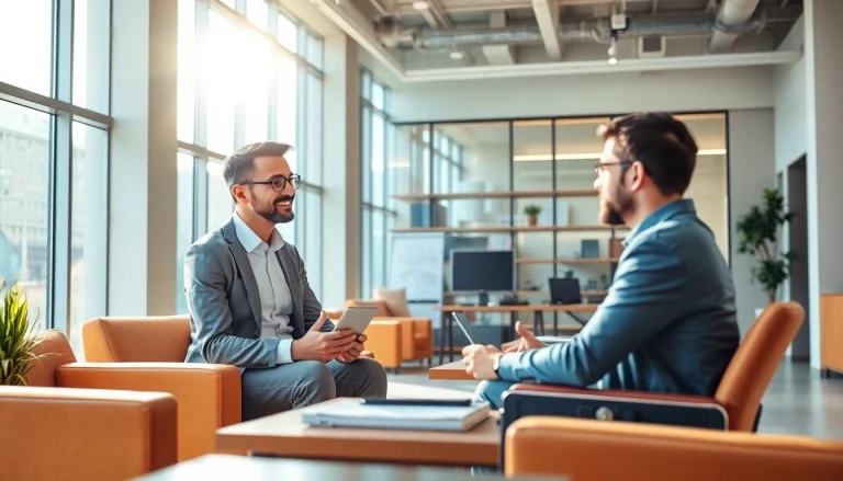 Headhunter Ingenieure interview process in a professional setting with engaging interaction.