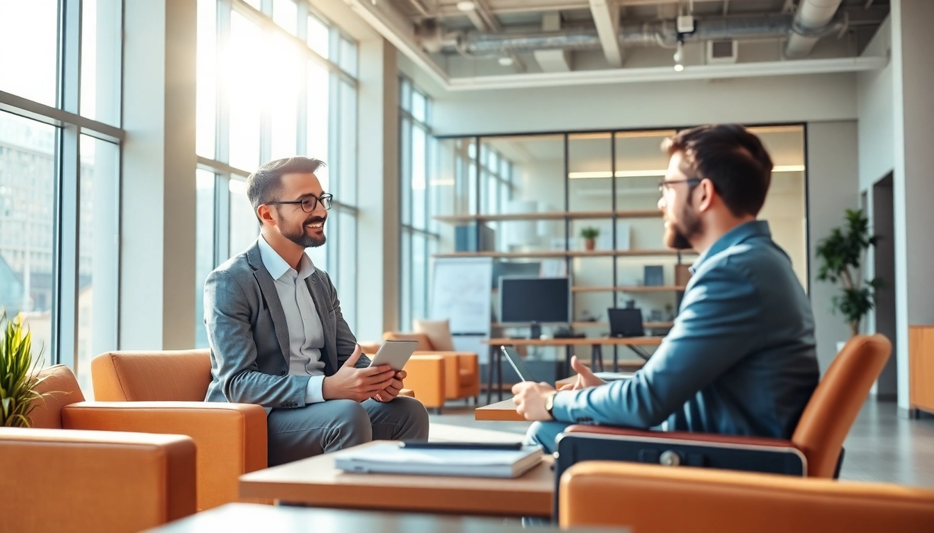 Headhunter Ingenieure interview process in a professional setting with engaging interaction.