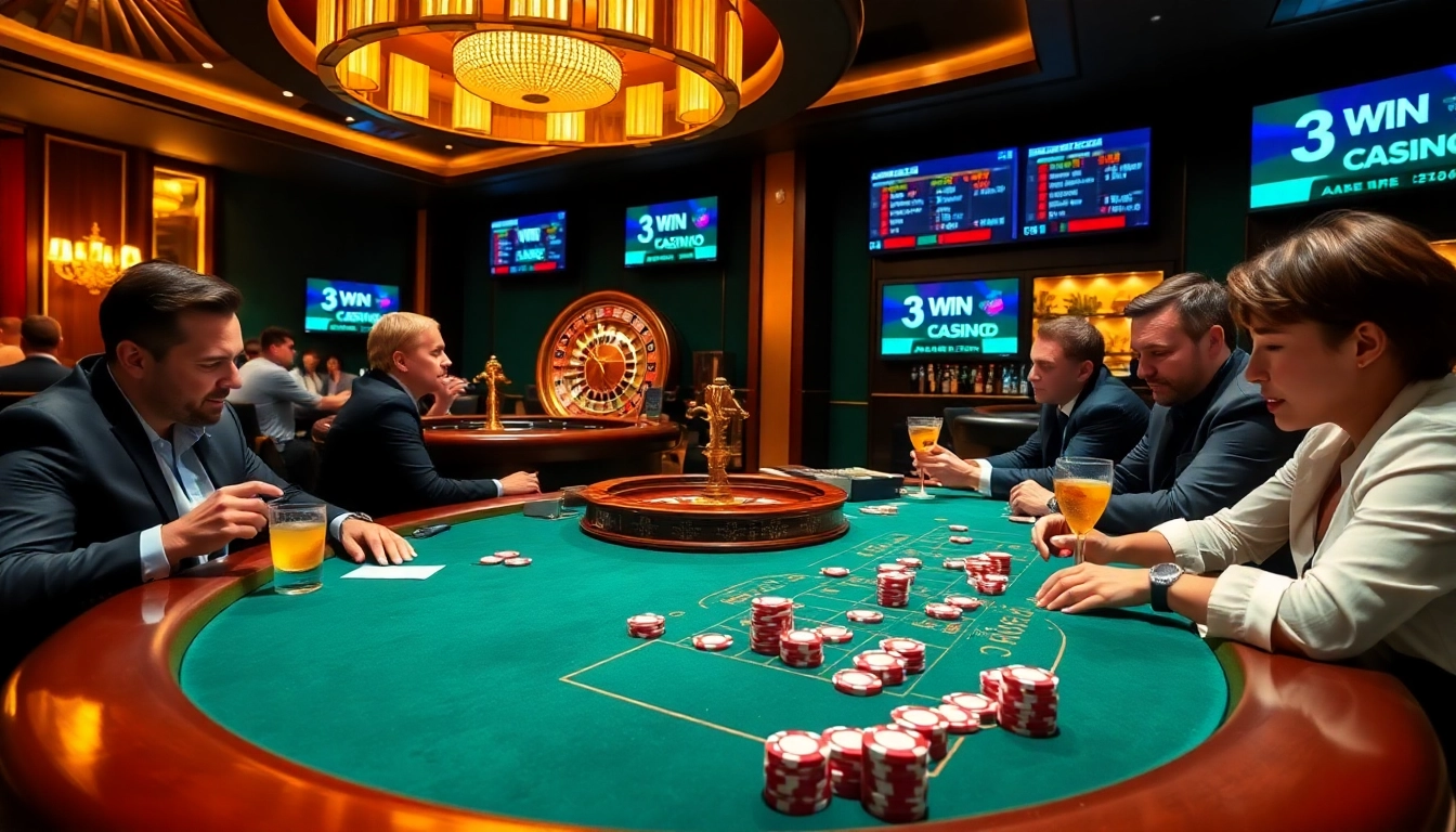 Experience thrilling gameplay at 33WIN with vibrant casino tables and engaged players.