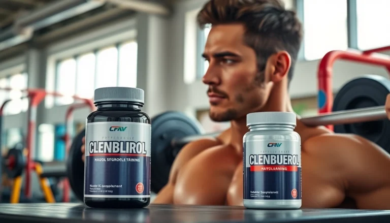 Clenbuterol kaufen für aktive Sportler in einem modernen Fitnessstudio.