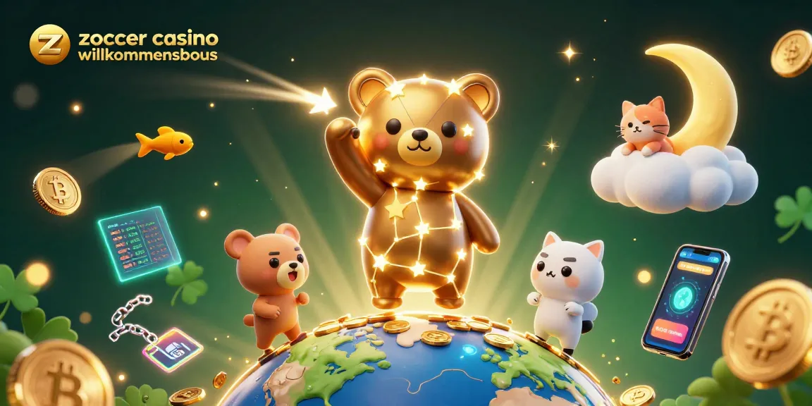 Experience the excitement of zoccer casino willkommensbonus with vibrant 3D characters and digital elements.